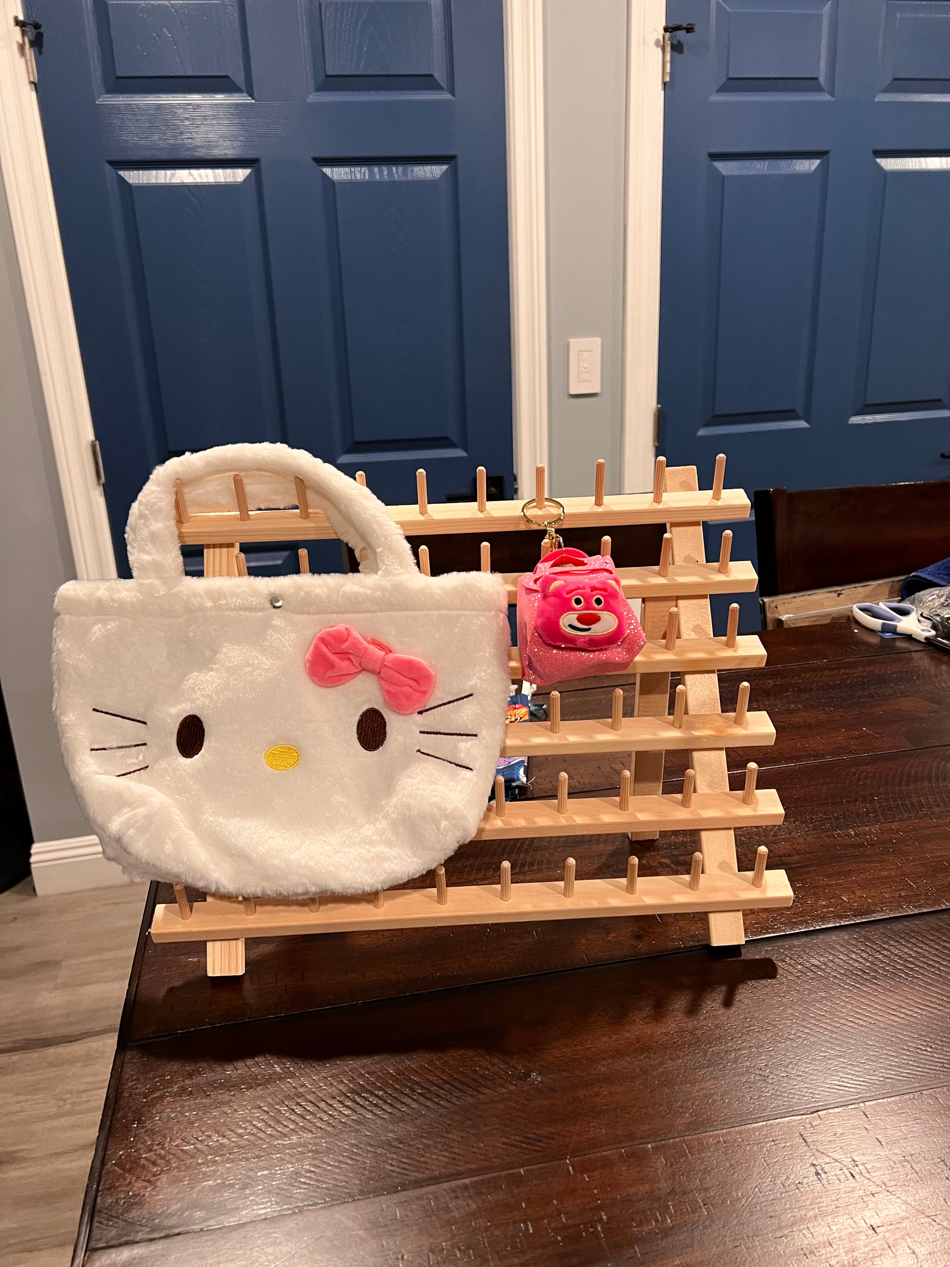 Adorable Fuffy Hello Kitty Tote Bag With Pink Bow combo.